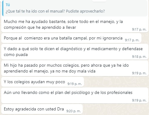 Testimonio 5 de una mamá que aplicó el manual para el manejo del TDAH